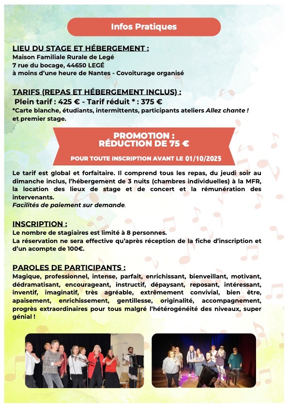 4 stage chansons et interprétation Bertrand