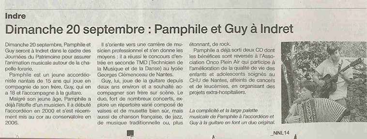 Annonce Pamphile et Guy